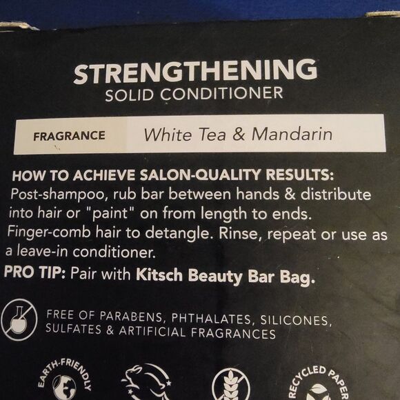 Kitsch Strengthening Solid Conditioner Bar • Rice Water Protein Vegan 2.7 Oz NEW - Picture 5 of 9